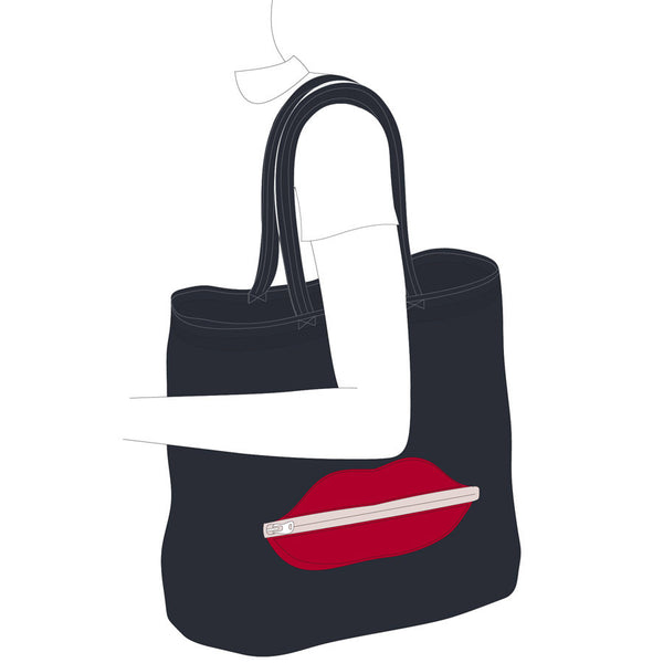 Lips Tote (Black)