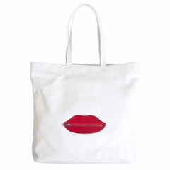 Lips Tote (White)
