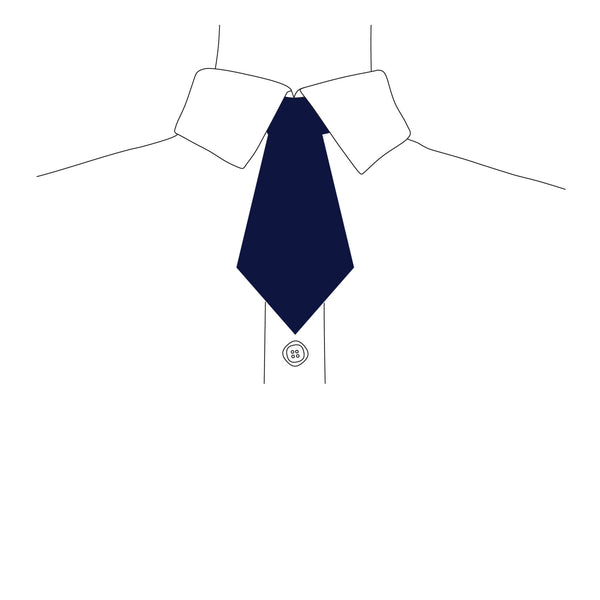 Silk Mini Tie (Navy)